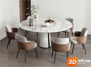 Dining Table Set Skp Files